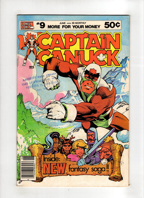 Captain Canuck #9 (1980) Stamp on cover Stamp on cover Buy & Sell Comics Online Comic Shop Toronto Canada