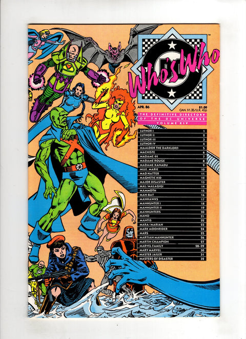 Who's Who: The Definitive Directory of the DC Universe #14 (1986) Buy & Sell Comics Online Comic Shop Toronto Canada