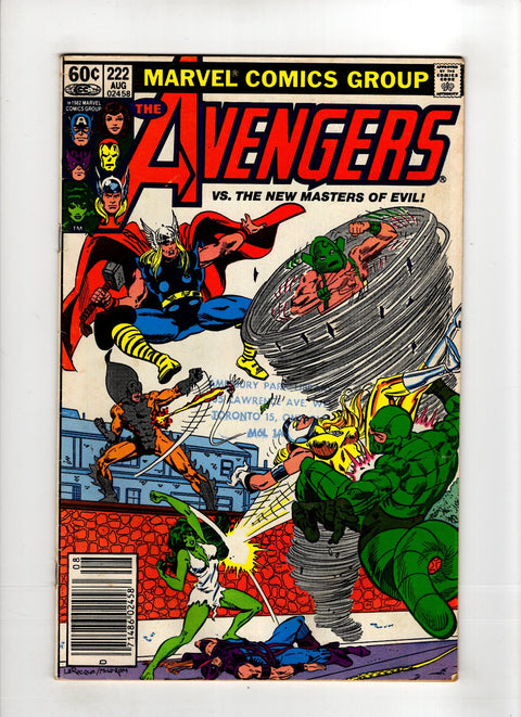 The Avengers, Vol. 1 #222 (1982) Stamp on cover Stamp on cover Buy & Sell Comics Online Comic Shop Toronto Canada