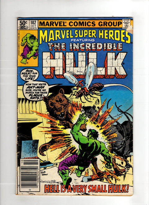 Marvel Super-Heroes, Vol. 1 #102 (1981) Stamp on cover Stamp on cover Buy & Sell Comics Online Comic Shop Toronto Canada