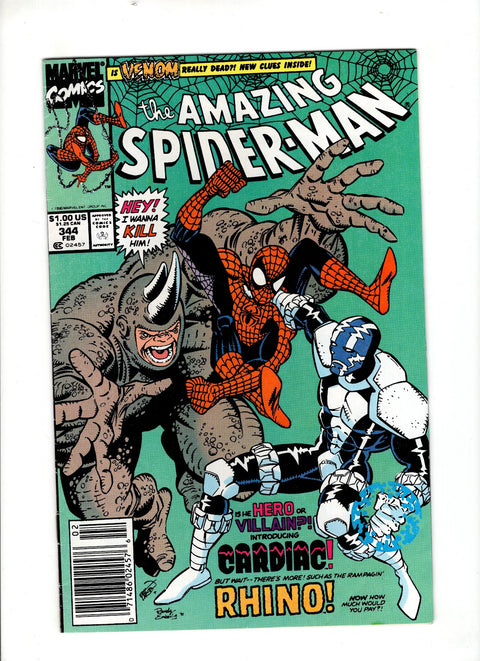 The Amazing Spider-Man, Vol. 1 #344 (1991) 1st Cletus Kasady 1st Cletus Kasady Buy & Sell Comics Online Comic Shop Toronto Canada