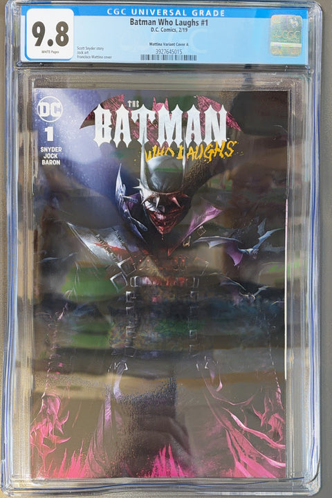 The Batman Who Laughs (2018) #1 (CGC 9.8) (2018) AD Mattina Frankie's Comics Exclusive Retailer Buy & Sell Comics Online Comic Shop Toronto Canada