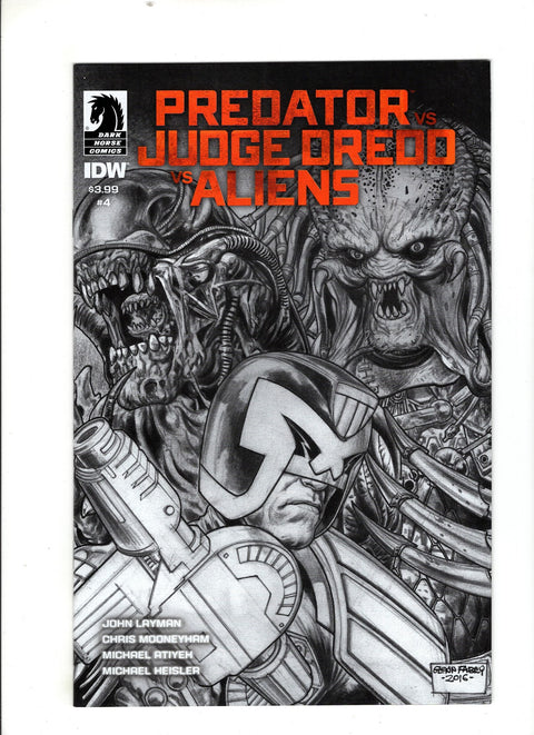 Predator vs Judge Dredd vs Aliens #4 (Cvr B) (2017) PENCIL VARIANT B PENCIL VARIANT Buy & Sell Comics Online Comic Shop Toronto Canada
