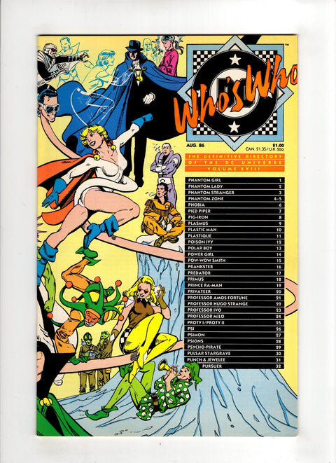 Who's Who: The Definitive Directory of the DC Universe #18 (1986) Buy & Sell Comics Online Comic Shop Toronto Canada