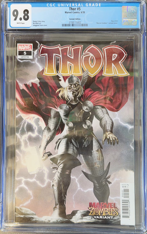 Thor, Vol. 6 #5 (CGC 9.8) (2020) B Junggeun Yoon Marvel Zombies Buy & Sell Comics Online Comic Shop Toronto Canada