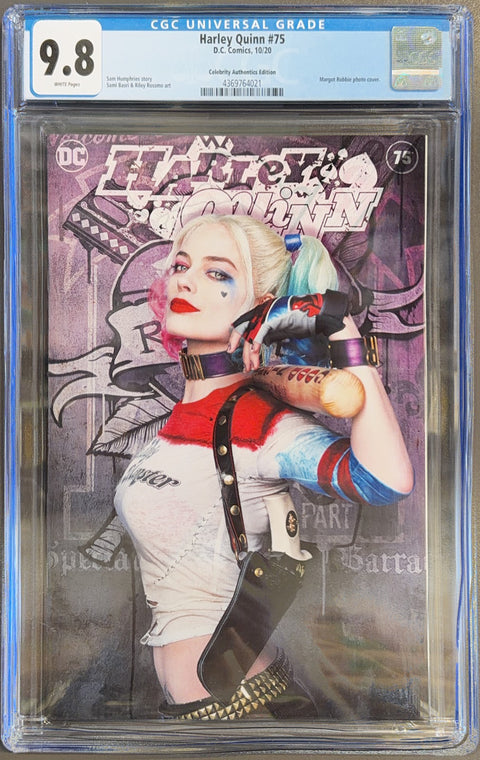 Harley Quinn, Vol. 3 #75 (CGC 9.8) (2020) Margot Robbie Photo Exclusive Variant Buy & Sell Comics Online Comic Shop Toronto Canada