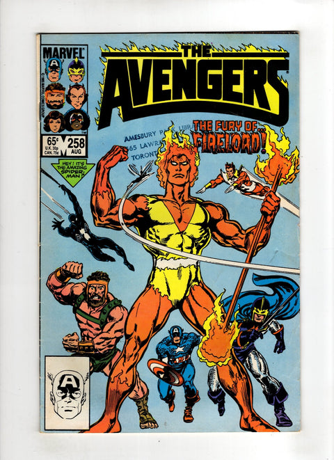 The Avengers, Vol. 1 #258 (1985) Stamp on cover Stamp on cover Buy & Sell Comics Online Comic Shop Toronto Canada