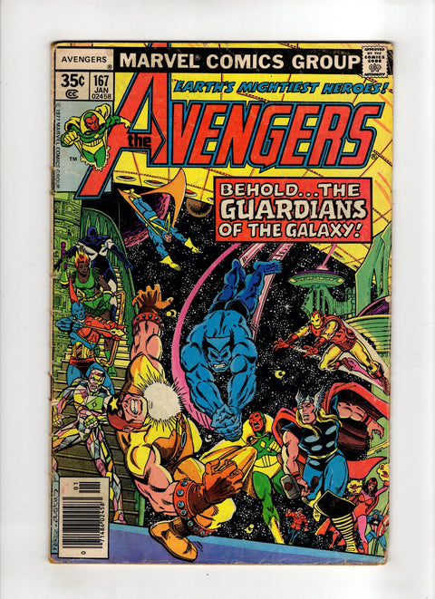 The Avengers, Vol. 1 #167 (1977) Center page detached Center page detached Buy & Sell Comics Online Comic Shop Toronto Canada