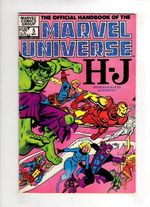 Official Handbook of the Marvel Universe, Vol. 1 #5 (1983) Newsstand Edition Newsstand Edition Buy & Sell Comics Online Comic Shop Toronto Canada