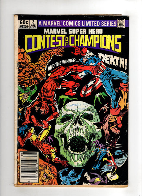 Marvel Super Hero Contest of Champions #3 (1982) Stamp on cover Stamp on cover Buy & Sell Comics Online Comic Shop Toronto Canada