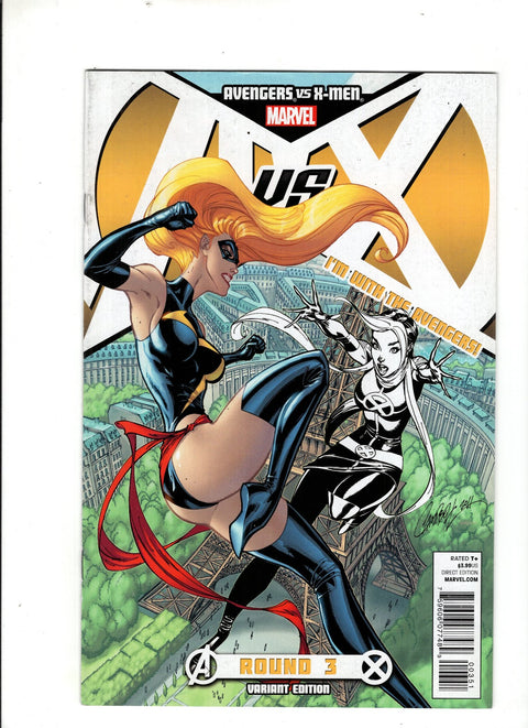 Avengers vs. X-Men #3 (Cvr E) (2012) J. Scott Campbell I'm with the Avengers! Variant E J. Scott Campbell I'm with the Avengers! Variant Buy & Sell Comics Online Comic Shop Toronto Canada