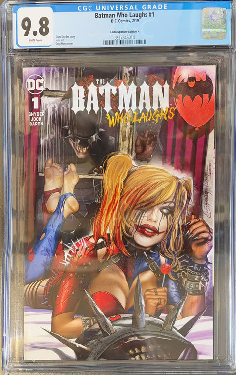 The Batman Who Laughs (2018) #1 (CGC 9.8) (2018) G Greg Horn ComicXposure Exclusive Retailer Variant Cover A Buy & Sell Comics Online Comic Shop Toronto Canada