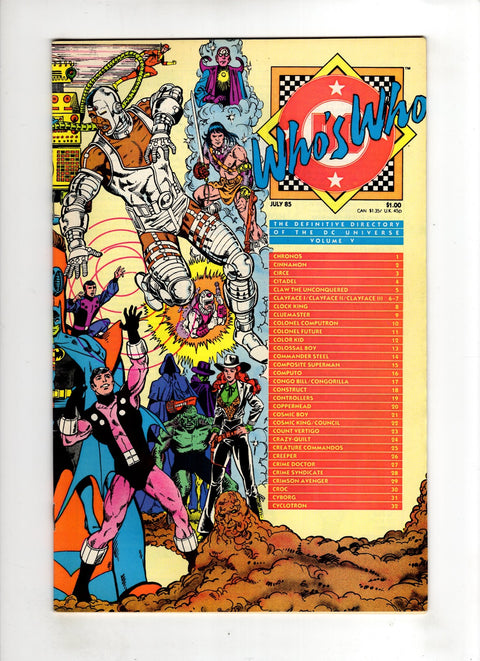 Who's Who: The Definitive Directory of the DC Universe #5 (1985) Buy & Sell Comics Online Comic Shop Toronto Canada
