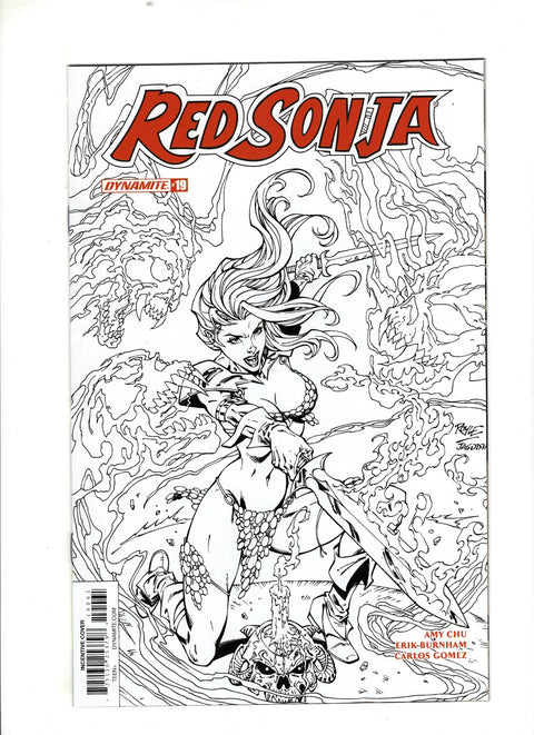 Red Sonja, Vol. 4 (Dynamite Entertainment) #19 (Cvr F) (2018) Incentive John Royale B&W F Incentive John Royale B&W Buy & Sell Comics Online Comic Shop Toronto Canada