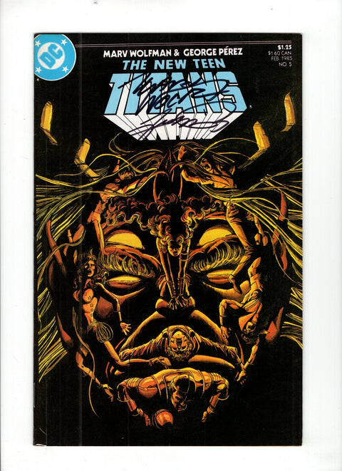 The New Teen Titans, Vol. 2 #5 (1985) Signed by George Perez & Marv Wolfman Signed by George Perez & Marv Wolfman Buy & Sell Comics Online Comic Shop Toronto Canada