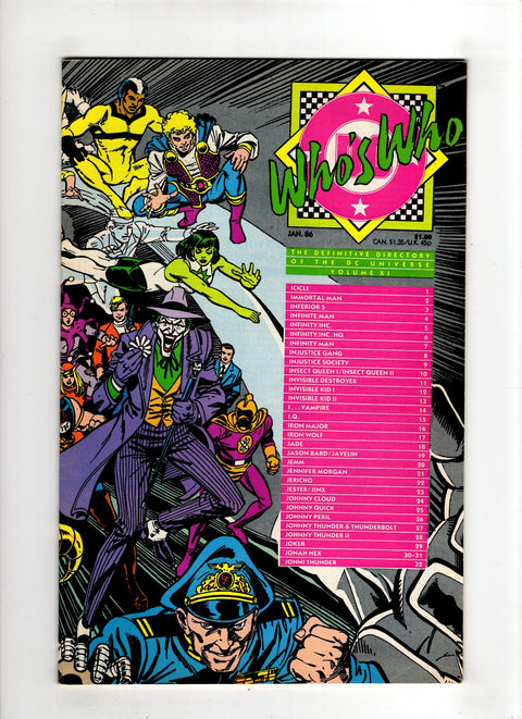 Who's Who: The Definitive Directory of the DC Universe #11 (1986) Buy & Sell Comics Online Comic Shop Toronto Canada