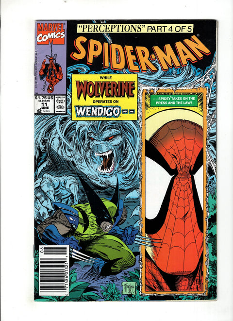 Spider-Man, Vol. 1 #11 (1991) Newsstand Edition Newsstand Edition Buy & Sell Comics Online Comic Shop Toronto Canada