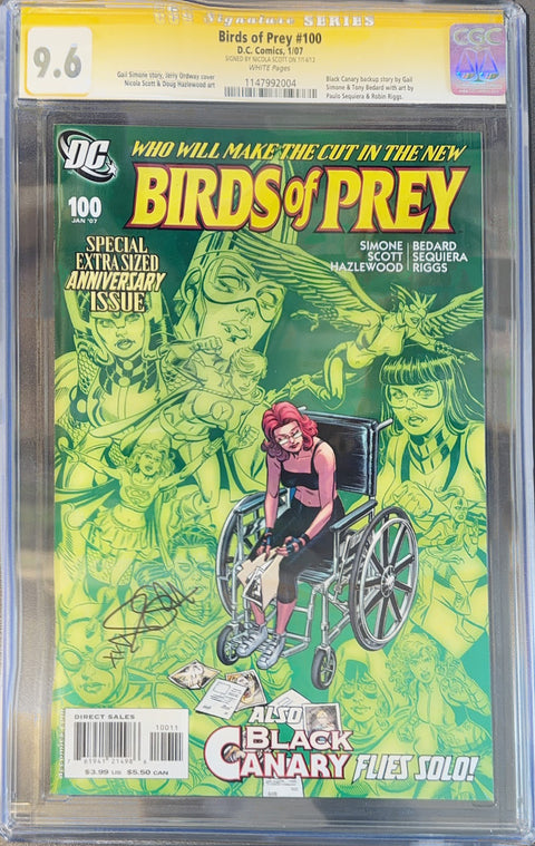 Birds of Prey, Vol. 1 #100 (CGC 9.6) (2006) Signed Buy & Sell Comics Online Comic Shop Toronto Canada