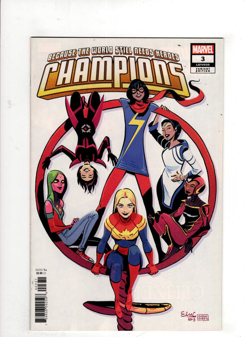Champions, Vol. 3 (Marvel) #3 (Cvr C) (2019) Elsa Charretier International Womens Day Variant C Elsa Charretier International Womens Day Variant Buy & Sell Comics Online Comic Shop Toronto Canada