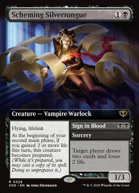Scheming Silvertongue // Sign in Blood (Foil)