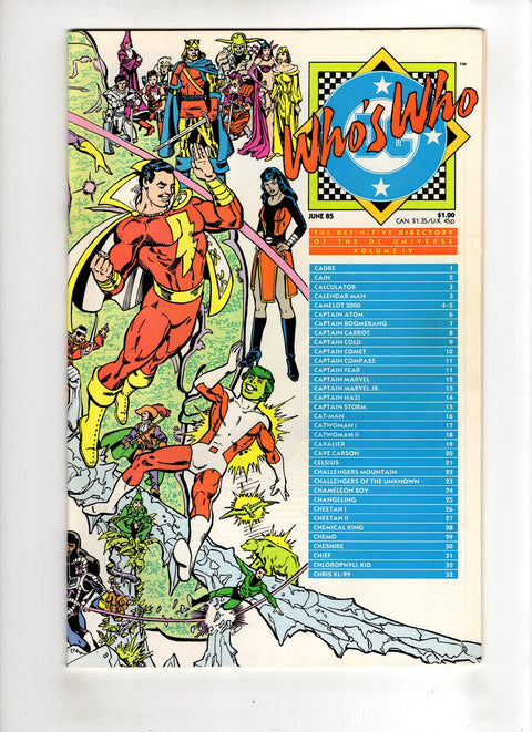 Who's Who: The Definitive Directory of the DC Universe #4 (1985) Buy & Sell Comics Online Comic Shop Toronto Canada