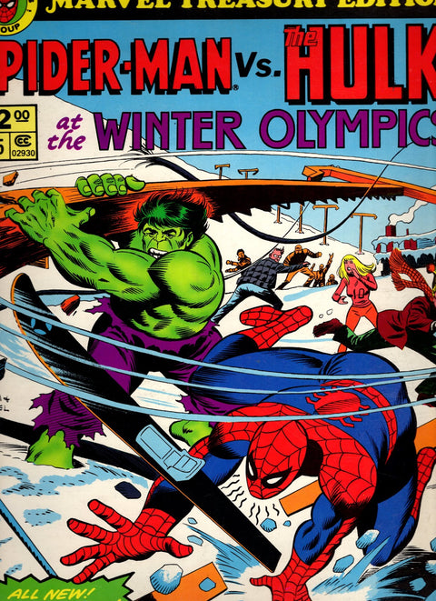 Marvel Treasury Edition #25 (1980) Spider-Man Vs. The Hulk At The Winter Olympics Spider-Man Vs. The Hulk At The Winter Olympics Buy & Sell Comics Online Comic Shop Toronto Canada
