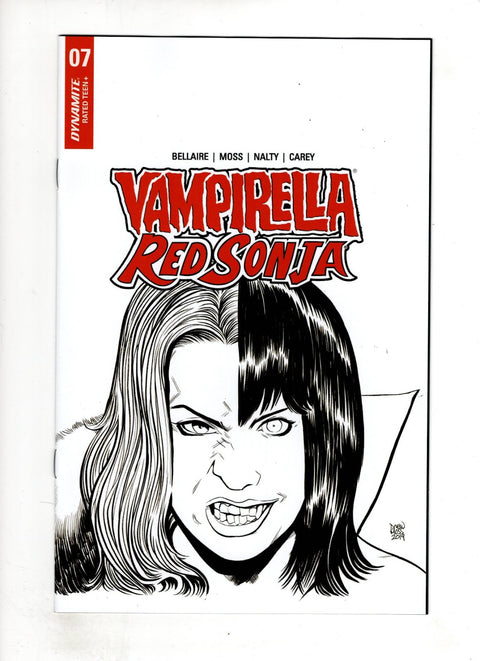 Vampirella / Red Sonja #7 (Cvr F) (2020) Incentive Drew Moss Then And Now Black & White F Incentive Drew Moss Then And Now Black & White Buy & Sell Comics Online Comic Shop Toronto Canada