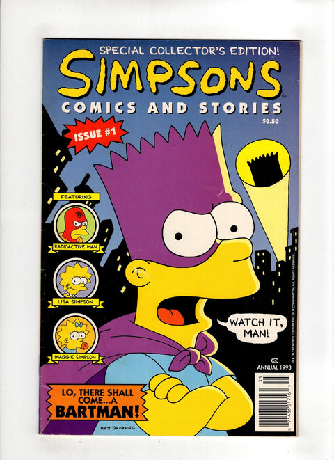 Simpsons Comics and Stories #1 (1993) Newsstand Edition Newsstand Edition Buy & Sell Comics Online Comic Shop Toronto Canada