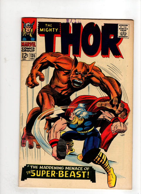 Thor, Vol. 1 #135 (1966) 1st mention of Thor's hammer as Mjolnir Buy & Sell Comics Online Comic Shop Toronto Canada
