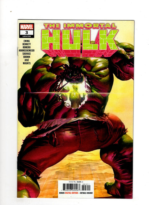 The Immortal Hulk #3 (Cvr A) (2018) Alex Ross A Alex Ross Buy & Sell Comics Online Comic Shop Toronto Canada