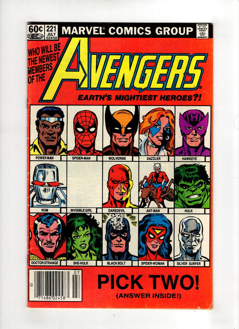 The Avengers, Vol. 1 #221 (1982) Newsstand Edition Newsstand Edition Buy & Sell Comics Online Comic Shop Toronto Canada