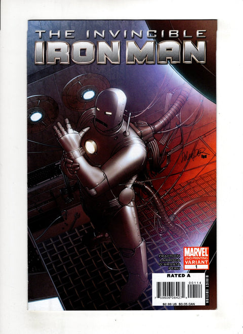 Invincible Iron Man, Vol. 1 #1 (2008) 2nd Printing Salvador Larroca Variant 2nd Printing Salvador Larroca Variant Buy & Sell Comics Online Comic Shop Toronto Canada