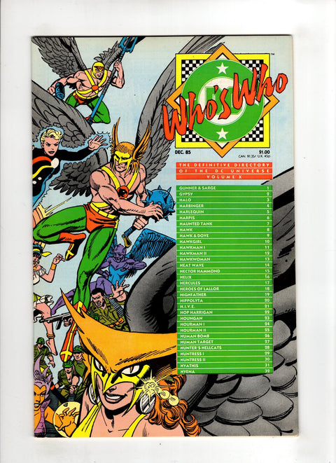 Who's Who: The Definitive Directory of the DC Universe #10 (1985) Buy & Sell Comics Online Comic Shop Toronto Canada