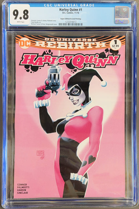 Harley Quinn, Vol. 3 #1 (CGC 9.8) (2016) 2nd Printing Michael Turner Exclusive Pink Variant Buy & Sell Comics Online Comic Shop Toronto Canada