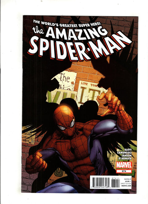 The Amazing Spider-Man, Vol. 2 #674 (Cvr A) (2011) Giuseppe Camuncoli A Giuseppe Camuncoli Buy & Sell Comics Online Comic Shop Toronto Canada
