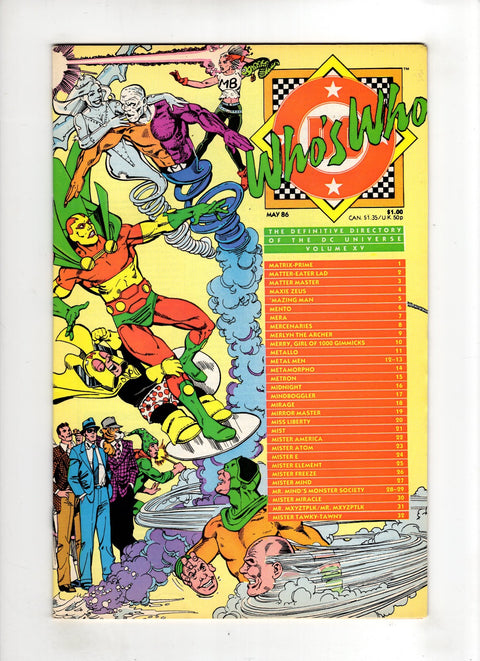 Who's Who: The Definitive Directory of the DC Universe #15 (1986) Buy & Sell Comics Online Comic Shop Toronto Canada