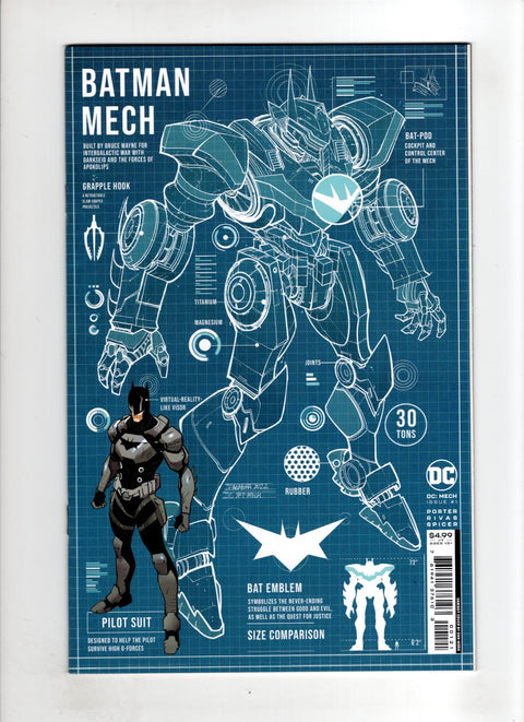 DC: Mech #1 (Cvr B) (2022) Dan Mora Blueprint Card Stock Variant B Dan Mora Blueprint Card Stock Variant Buy & Sell Comics Online Comic Shop Toronto Canada
