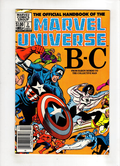 Official Handbook of the Marvel Universe, Vol. 1 #2 (Cvr B) (1982) Newsstand Edition B Newsstand Edition Buy & Sell Comics Online Comic Shop Toronto Canada