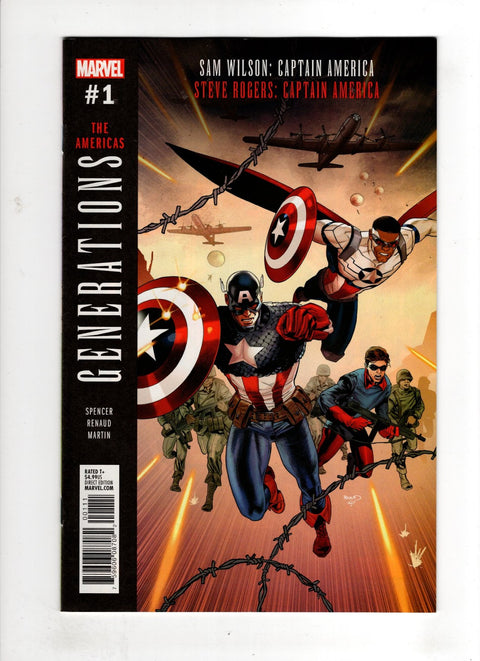 Generations: Sam Wilson Captain America & Steve Rogers Captain America #1 (Cvr A) (2017) Paul Renaud A Paul Renaud Buy & Sell Comics Online Comic Shop Toronto Canada