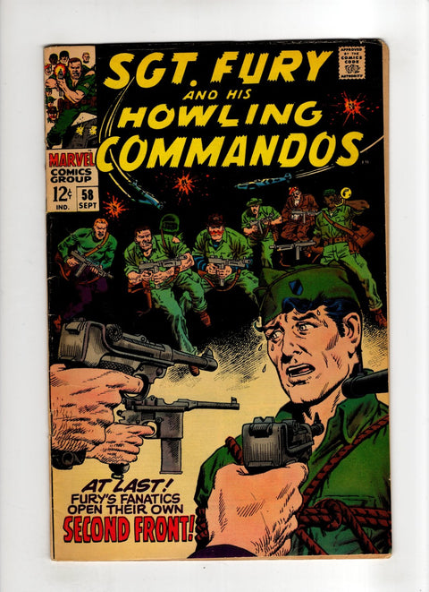Sgt. Fury and His Howling Commandos #58 (1968) Buy & Sell Comics Online Comic Shop Toronto Canada