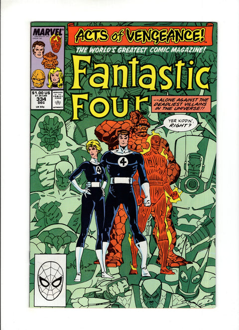 Fantastic Four, Vol. 1 #334 (1989) Buy & Sell Comics Online Comic Shop Toronto Canada