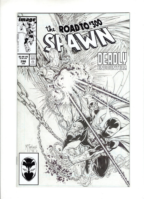 Spawn #298 (Cvr C) (2019) Todd McFarlane Black & White Variant Cover C Todd McFarlane Black & White Variant Cover Buy & Sell Comics Online Comic Shop Toronto Canada