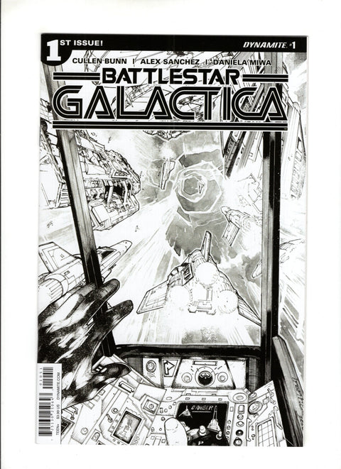 Battlestar Galactica, Vol. 3 (Dynamite Entertainment) #1 (Cvr E) (2016) Incentive Alex Sanchez B&W Cover   E Incentive Alex Sanchez B&W Cover   Buy & Sell Comics Online Comic Shop Toronto Canada