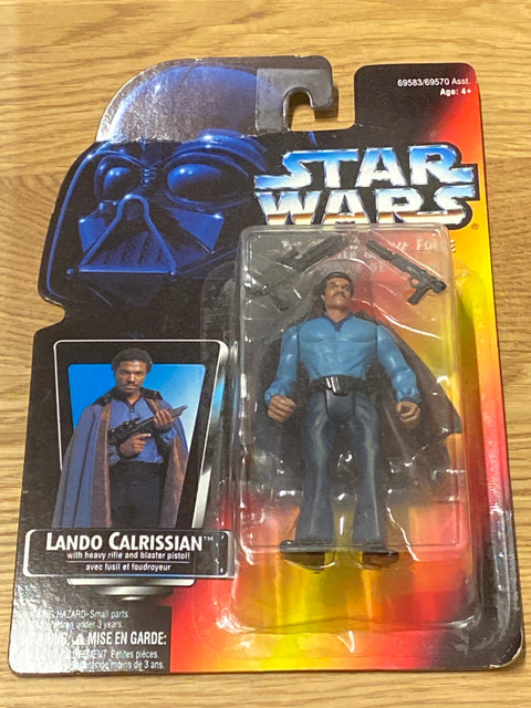 Star Wars: Power of the Force - Lando Calrissian w/ Heavy Rifle & Blaster Pistol (1995) Kenner 3.75 in