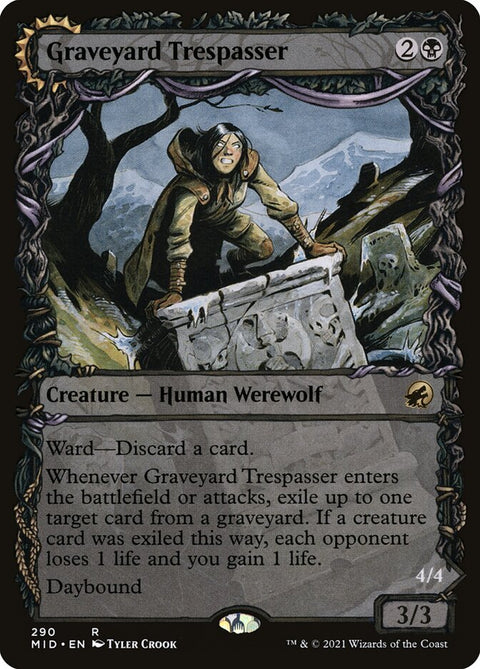 Graveyard Trespasser // Graveyard Glutton (Foil)