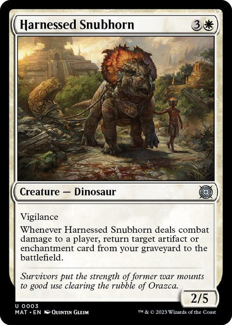 MTG | Harnessed Snubhorn | MAT | FOIL
