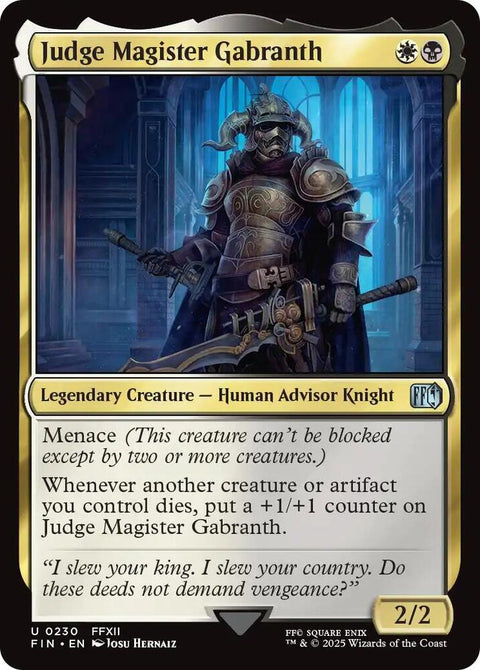 MTG | Judge Magister Gabranth | Final Fantasy