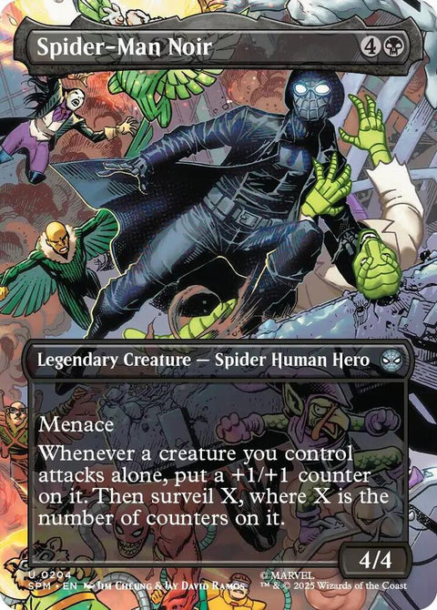 Spider-Man Noir (Borderless) (Foil) - Knowhere