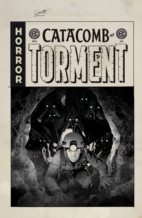 EC CATACOMB OF TORMENT #14 CVR D INC 1:20 DANNY LUCKERT B&W ARTIST EDITION VAR 1:20 Oni Press David M. Booher Stephen N. Harris Danny Luckert