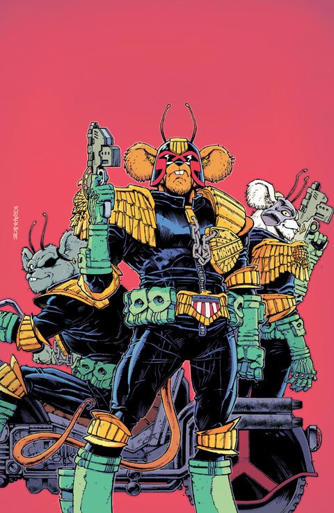 Judge Dredd/Biker Mice from Mars #1 Cover G Andrew Krahnke Full Art 1:20 Var 1:20 Oni Press Dan Watters Jordi Tarragona Andrew Krahnke